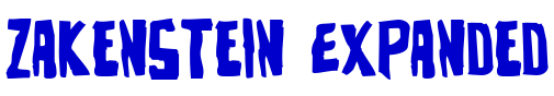 Zakenstein Expanded 字体